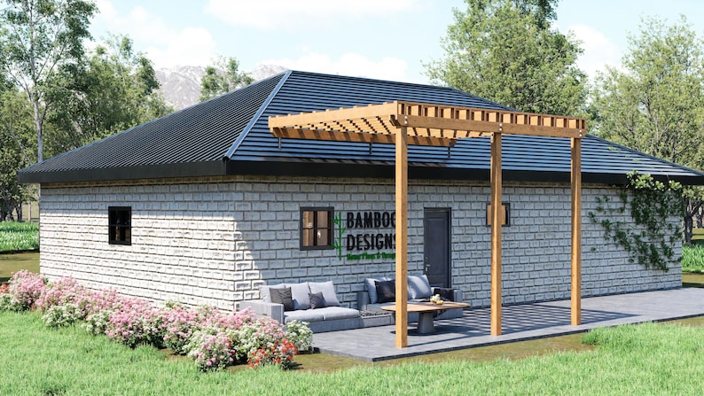 Austin Air 12x16 Pergola plan by Bamboo Designs