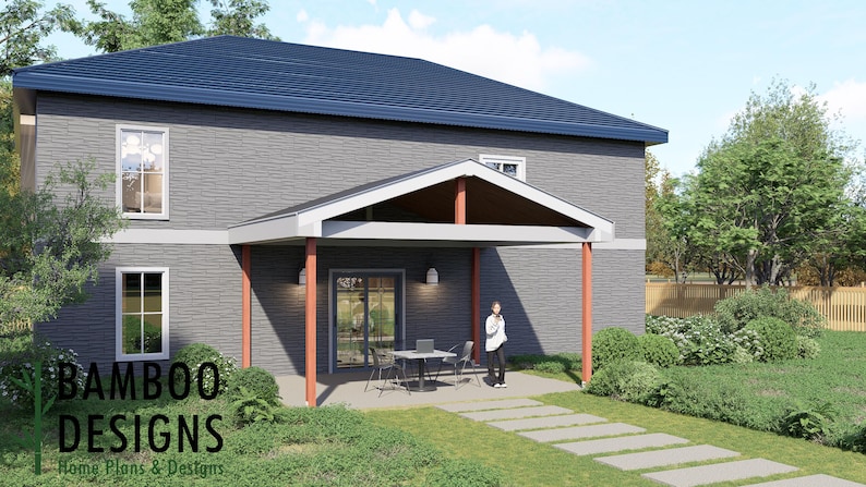 Bogen Covered Porch · 16x20 plan by Bamboo Designs