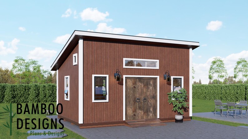 Seif Modern Shed · 14x20 plan by Bamboo Designs
