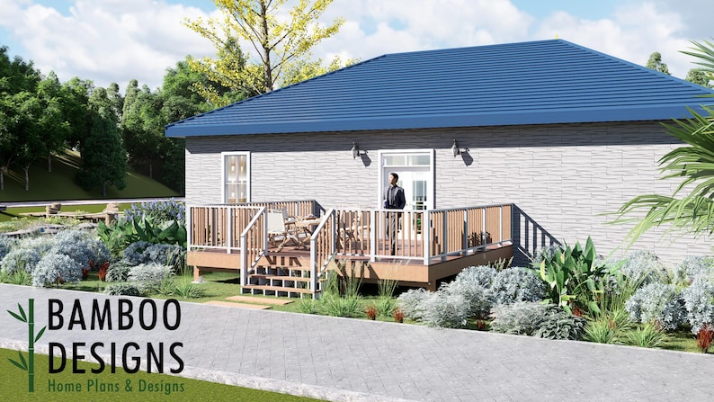 Ensor 18x20 Freestanding Deck plan by Bamboo Designs