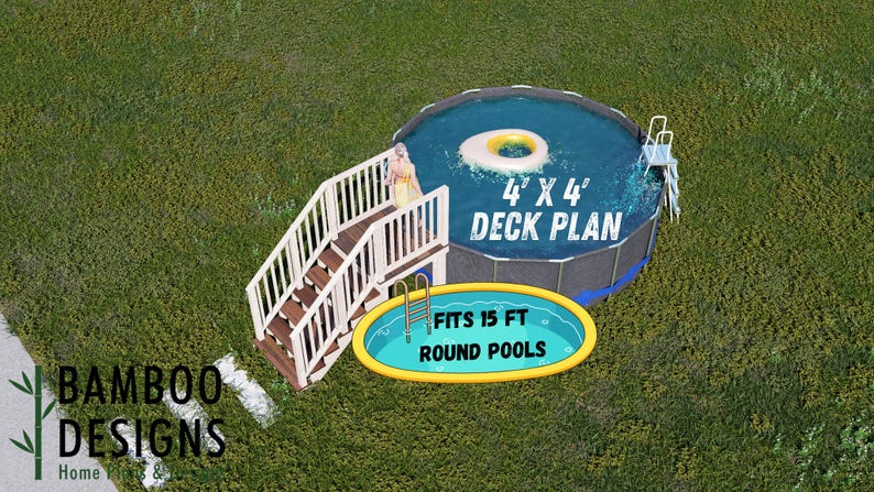 Serenity Round Pool Deck plan by Bamboo Designs