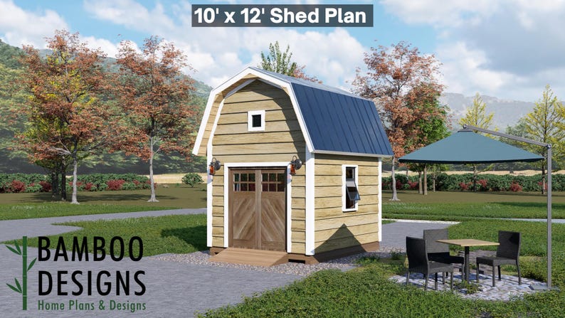 Jocelyn 10x12 Shed plan by Bamboo Designs