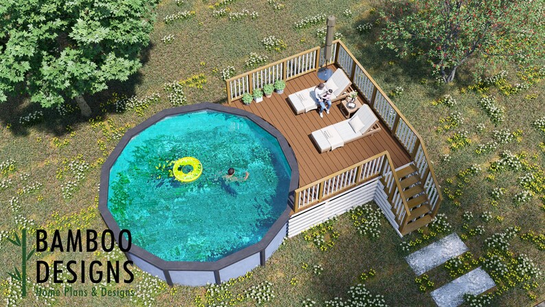 Orlando 16ft Pool Deck plan by Bamboo Designs