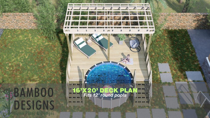Aitana Pool Deck · 16x20 plan by Bamboo Designs