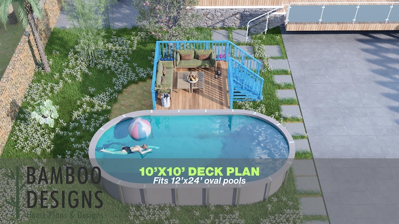 Riverdale Pool Deck · 10x10 plan by Bamboo Designs