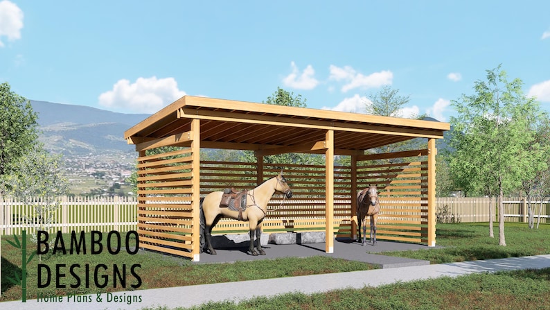 Ranger 12x24 Horse Paddock plan by Bamboo Designs