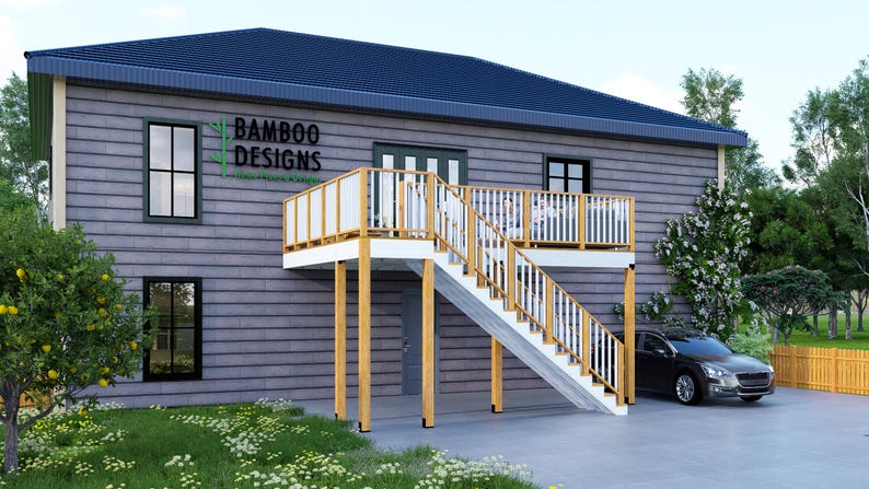 Frisco 12x20 Balcony Deck plan by Bamboo Designs