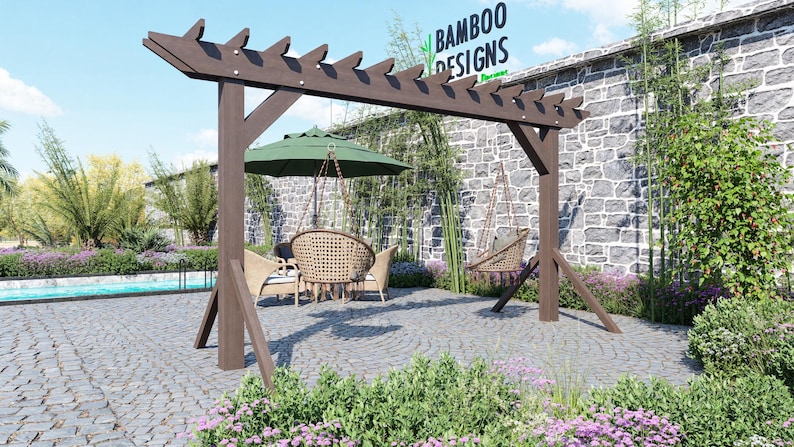 Hanging Chair Pergola Frame · 20 plan by Bamboo Designs