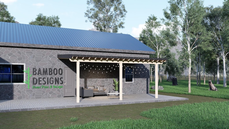 Modern 12x20 Pergola plan by Bamboo Designs