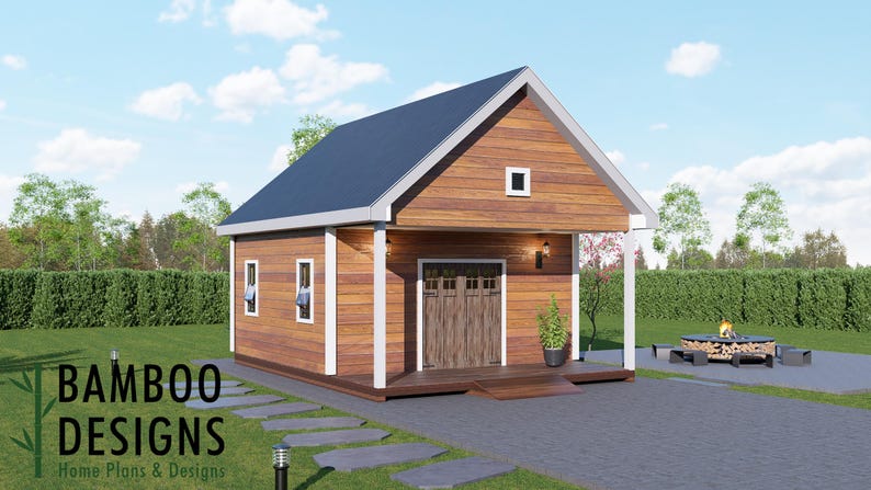 Apricot 18x24 Gable Shed Plan Option 2 plan by Bamboo Designs