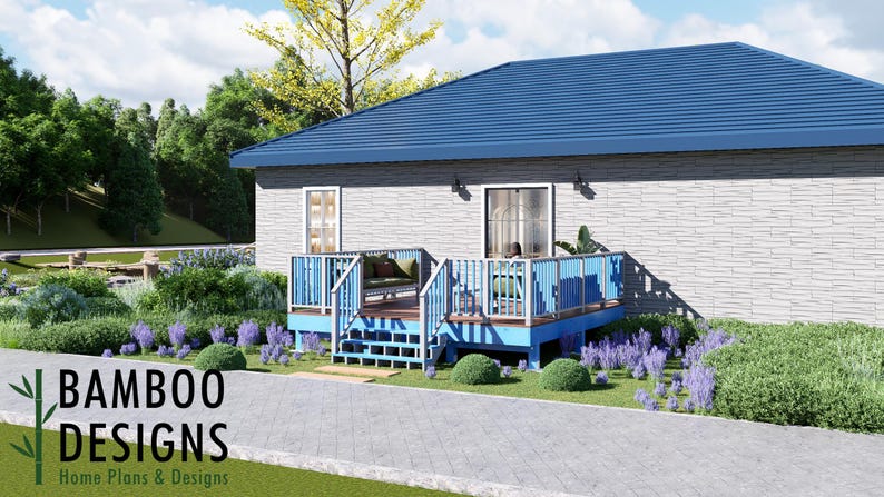 South Fremont 16x16 Freestanding Deck plan by Bamboo Designs