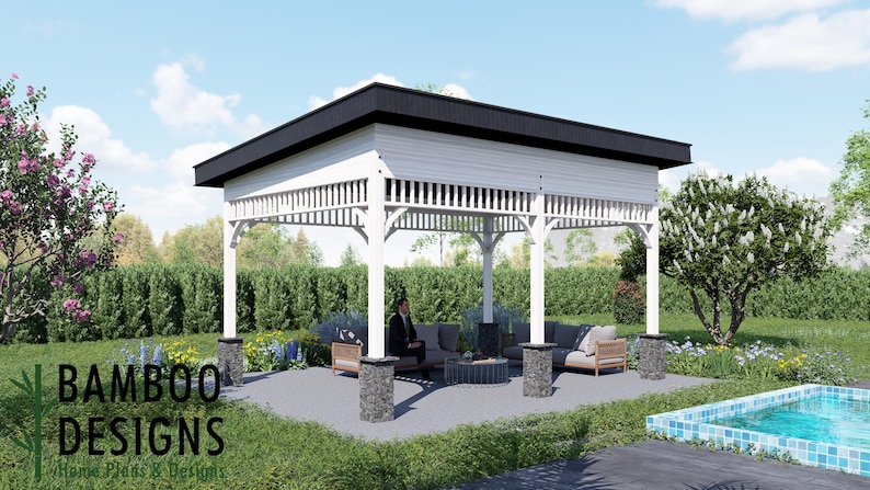 Palma 14x20 Gazebo plan by Bamboo Designs