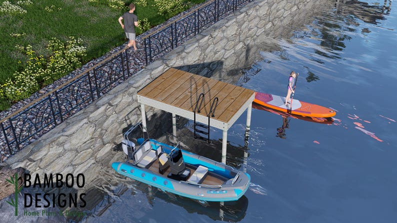 6x10 Compact Kayak Dock plan by Bamboo Designs