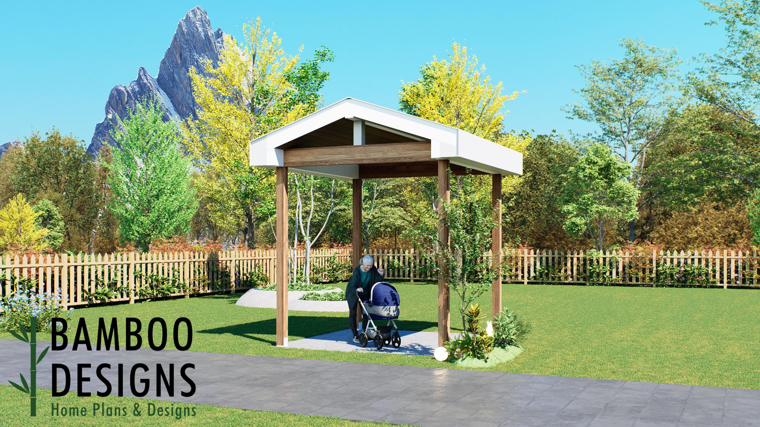 Image of Stores 10' x 10' Pavilion Plan — A Compact Backyard Pavilion for Outdoor Relaxation, Entertaining & Stylish Outdoor Living | DIY Plans