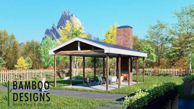 Upland 18x32 Pavilion plan by Bamboo Designs