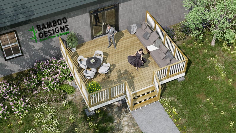 Blue Ridge Entry Deck – 16x20 Freestanding Porch Plan | DIY Mobile ...
