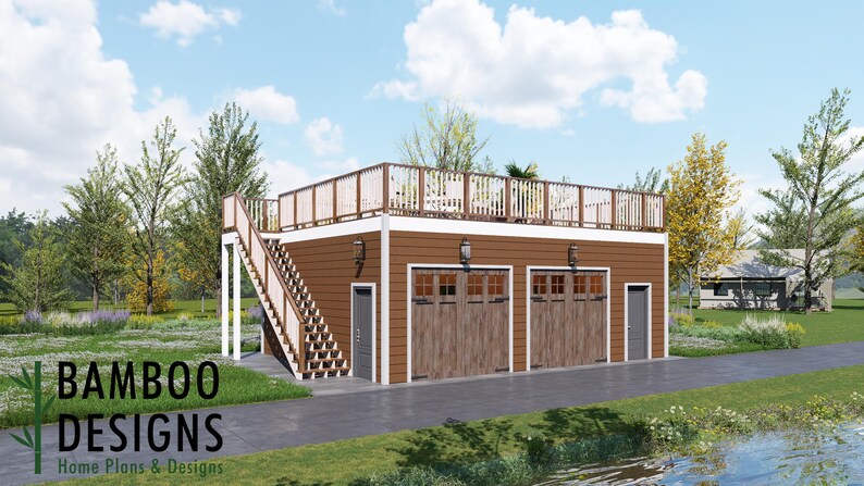 Terra 24x30 Garage Shed plan by Bamboo Designs