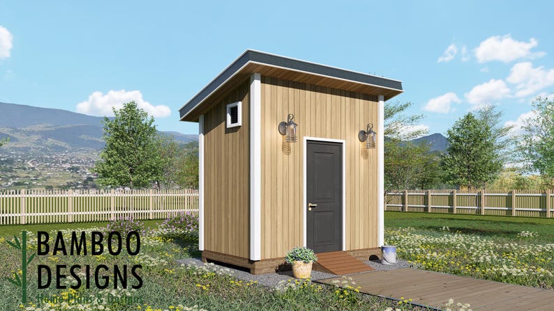 Archer 6x12 Modern Shed plan by Bamboo Designs
