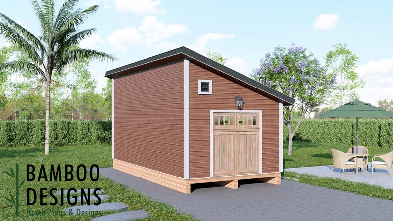 Zapdos 12x24 Garage Shed plan by Bamboo Designs