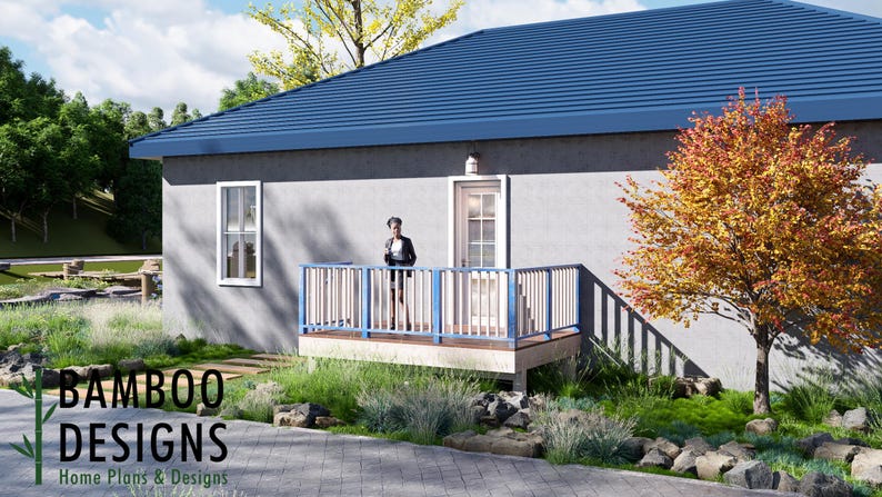 Arid 8x12 Freestanding Deck plan by Bamboo Designs