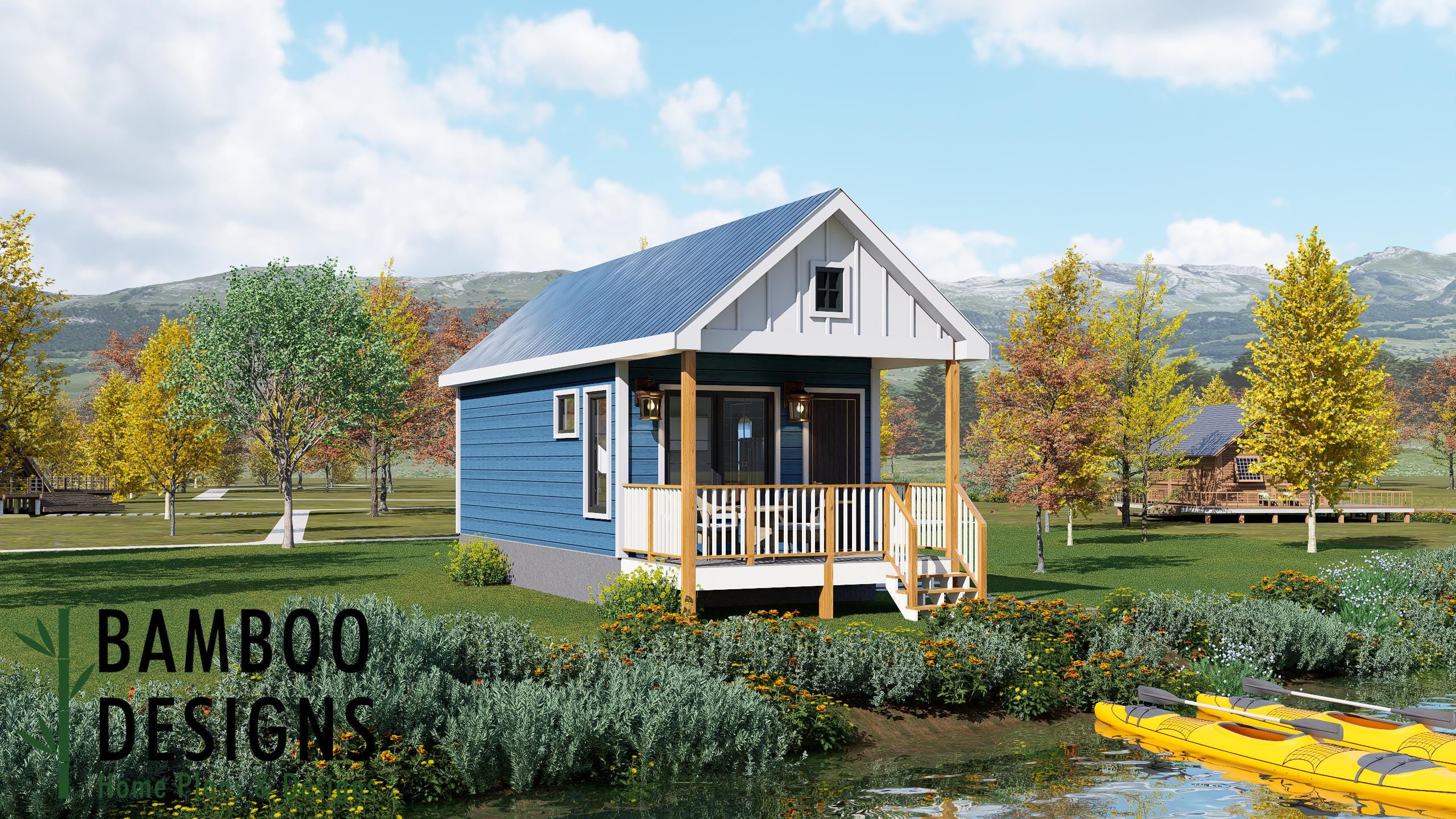 Image of Batou 14x28 Tiny Home Plan - Modern Compact Living with Timeless Style