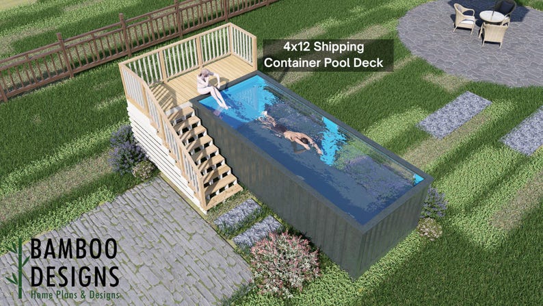 Miami Container Pool Deck · 4x12 plan by Bamboo Designs