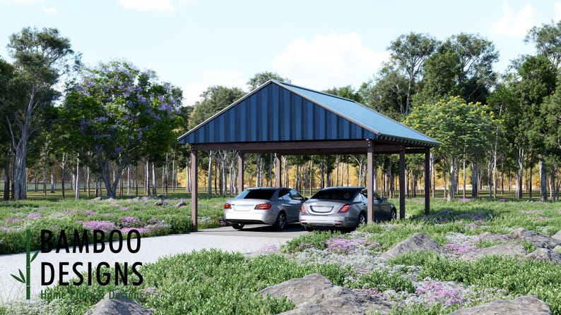 Colorado 20x24 Wooden Carport plan by Bamboo Designs