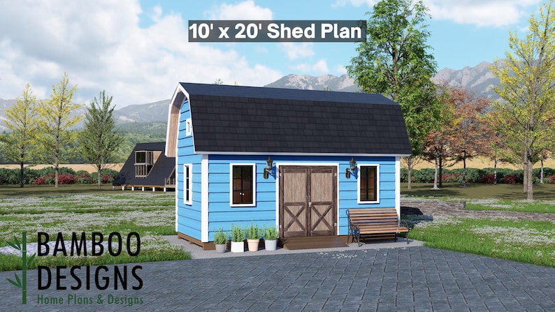 Nalani 10x20 Shed plan by Bamboo Designs