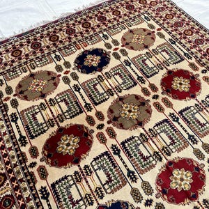 7X10 Afghan Weizen Design Teppich- Natürliche Farben Teppich- Weicher Bereich Wollteppich- Orientalischer Teppich- Handgewebter Teppich Für Wohnzimmer- Flur Teppich