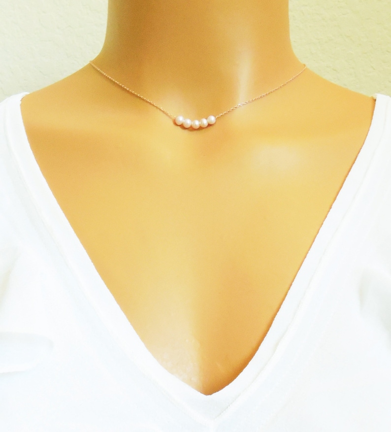 Real Pearl Necklace Choose 17 Pearls 14k Gold Fill Etsy
