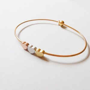 Heart Bangle.Three Color Heart Bracelet,t.3 Best Friends, Mom Of Twin.LOVE 3 Heart Bangle Bracelet image 4