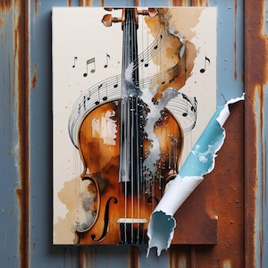 Watercolor Violin Art Print: Classical Music Home Decor (Digital Download)