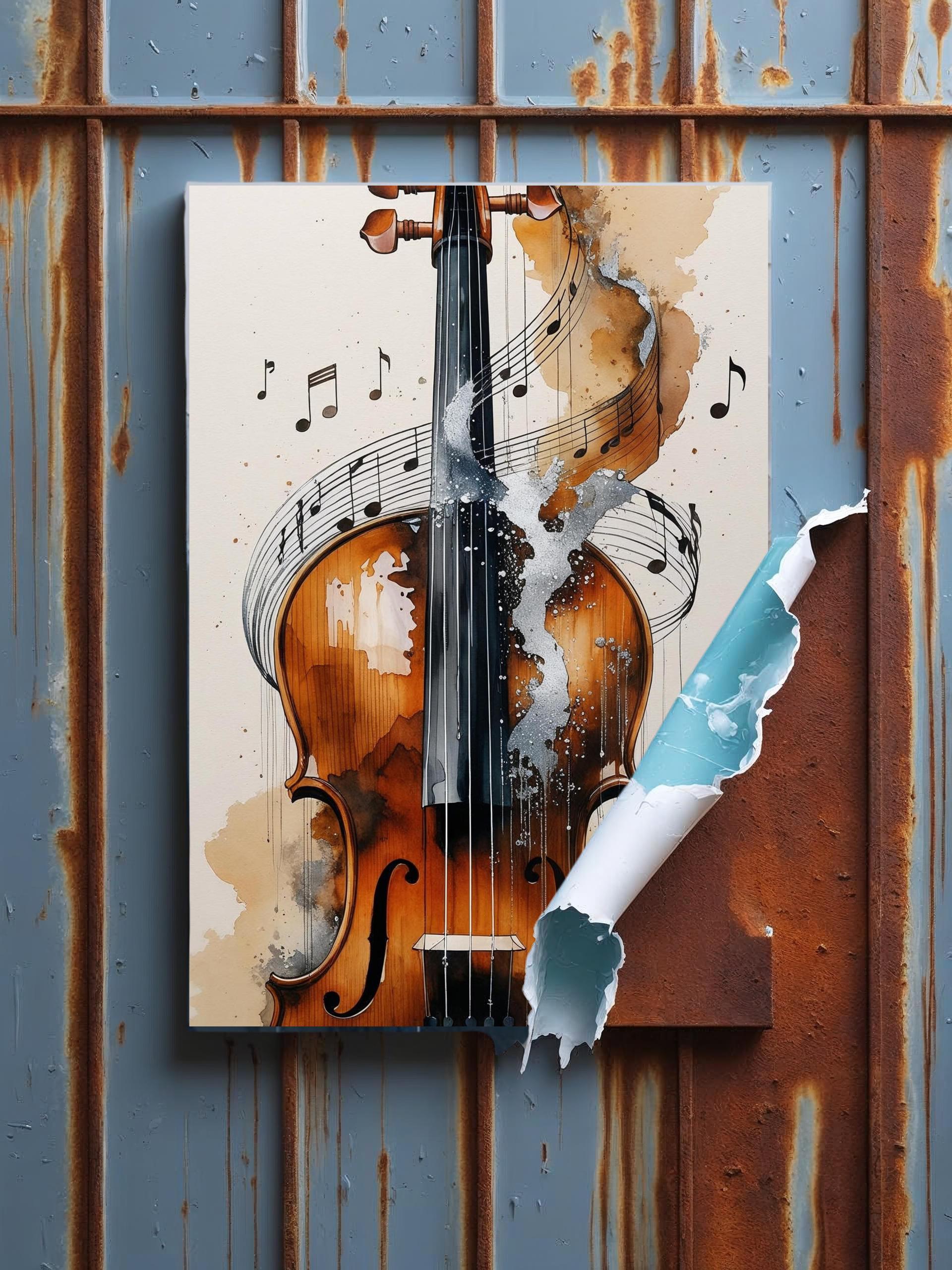 Watercolor Violin Art Print: Classical Music Home Decor (Digital Download)