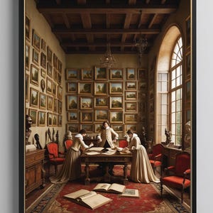 Vintage Gallery Wall Art | Paintings Within a Painting | 17th Century Inspired Printable Art | Classical Home Decor | Digital Download