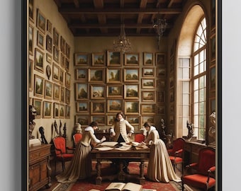 17th Century Inspired Gallery Wall Art: Paintings Within a Painting (Digital Download)
