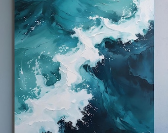 Abstract Seascape Wall Art: Earth Tone Coastal Print (Digital Download)