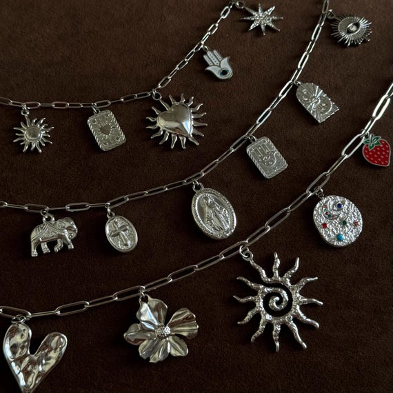 Build Your Own Custom Stainless Steel Charm Necklaces