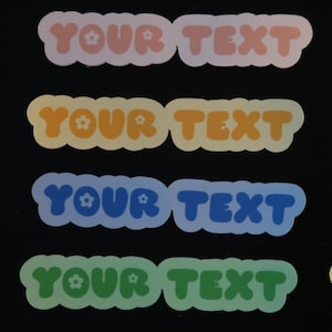 Personalisierter Aufkleber | Personalisierter Sticker | Namensaufkleber | Blasentext