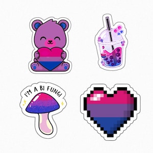 BI STICKER pack | perfect for pride month! | bisexual stickers!