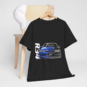 Nissan Skyline R34 Racing Shirt: Car Lover Unisex Cotton Tee