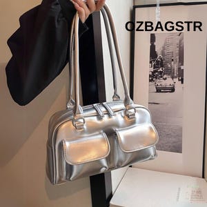 PU-Umhängetasche mit großer Kapazität · Solid Color Tote für Damen · Modische tägliche Handtasche für Arbeit, Einkaufen, Reisen und Freizeit