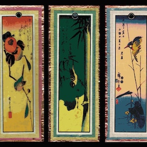 Hiroshige Ukiyoe Bird Bookmarks bmbs021