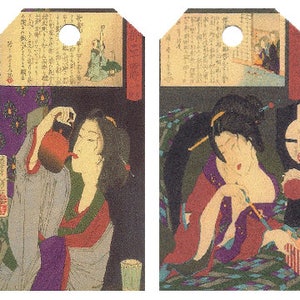 12 Shipping (Gift) Tags by Yoshitoshi Bijin (Women) 026