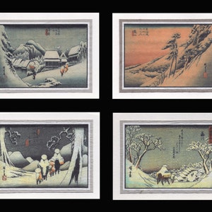 4 Blank Note Cards of Landscapes by Hiroshige gcls011
