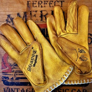 Guanti in pelle Svarog England Biker Motorcycle Chopper Shanks &quot;Legend&quot; per motociclisti Harley Davidson chopper cruiser old school