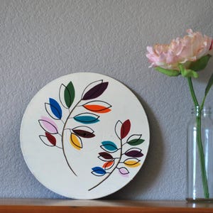 Painted Record vinyl  hand painted vinyl custom vinyl record art indie decor aesthetic vinyl record vinyl record wall art plant wall decor