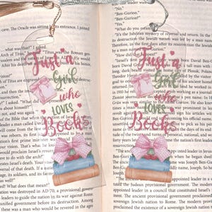 Acrylic Bookmark with Pink Bow & Tassel: Book Lover Gift