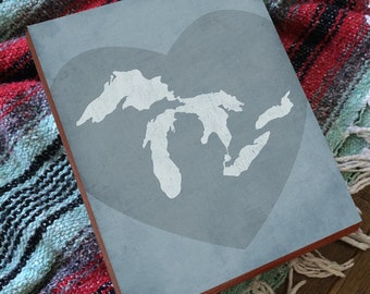 Great Lakes Art - Great Lakes Map - Great Lakes Print - Great Lakes Wall Art - Map of Great Lakes