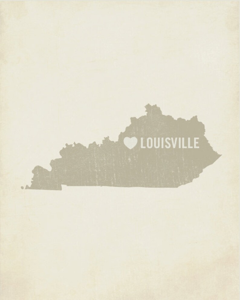 Louisville Art Print Kentucky Art Louisville Art Louisville Kentucky I Love Louisville Wood Block Art Print image 2