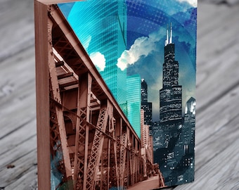 Chicago Art - Chicago Wall Art - Chicago Bridge - Chicago Willis Tower - Chicago Sears Tower - Chicago Print